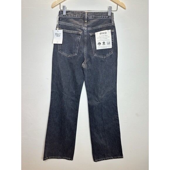 ETICA Estilia Pintuck Trousers In Black Mountain Size 24 NWT Jeans - Picture 8 of 11